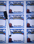 Flight Vacation Dry Erase Countdown Magnet