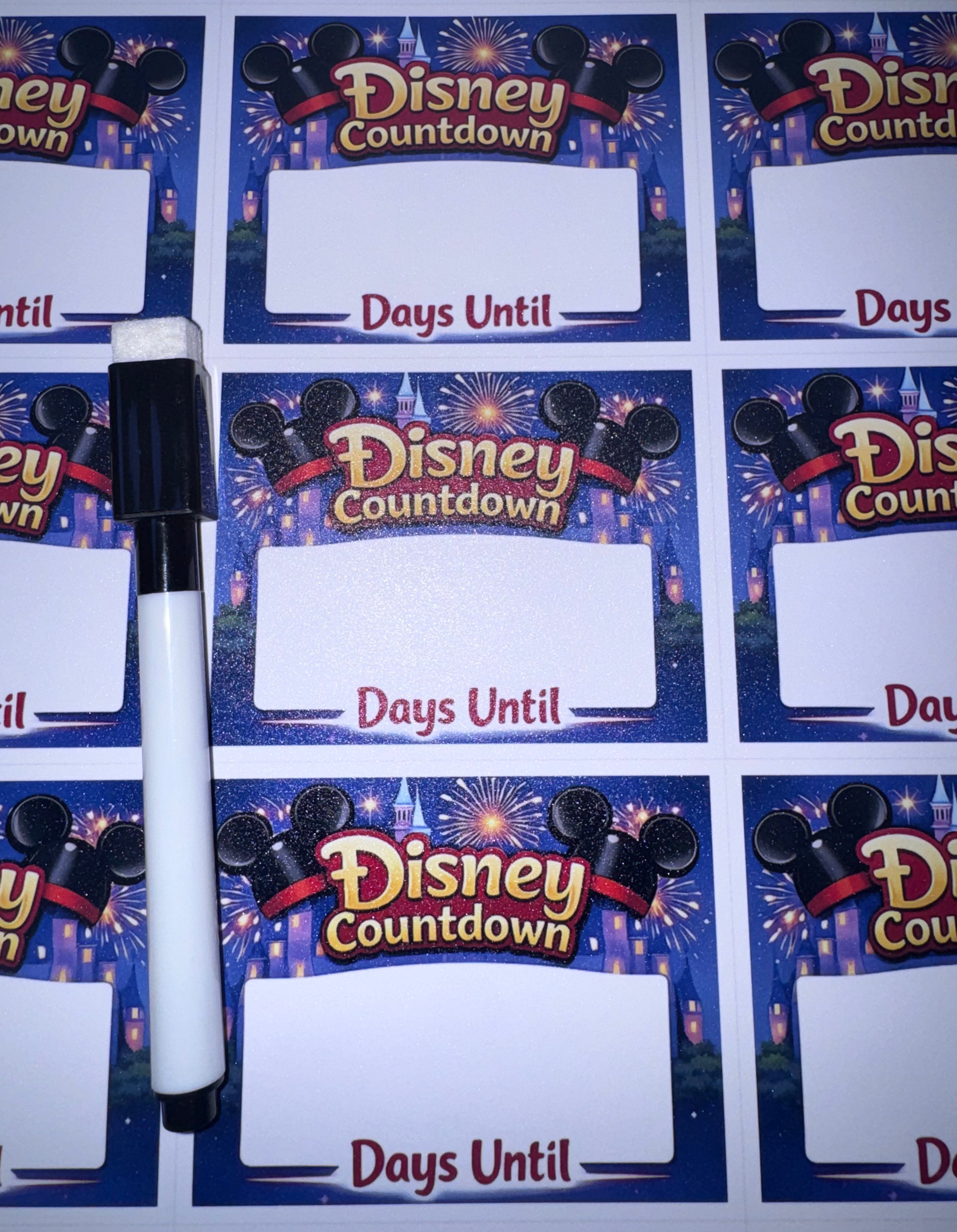 Disney Vacation Dry Erase Countdown Magnet