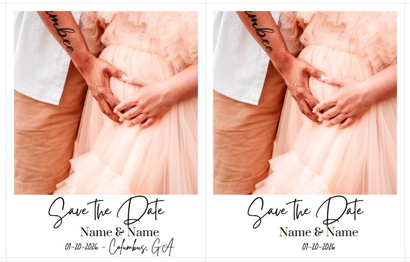 2.5 x 2.5" Save the Date Magnets